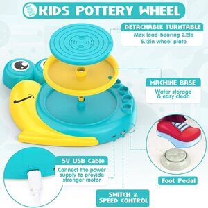 Pottery Wheel for Kids - Complete Art Supplies Arts & Crafts Kit(1 Pack)